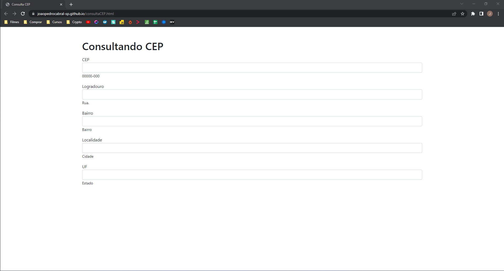 Imagem de um site feito por mim, onde me inspirei no site do Spotify.